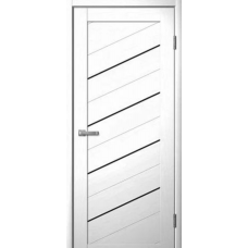 Дверь межкомнатная Сибирь Профиль Ла Стелла 215 Макиато, стекло черное